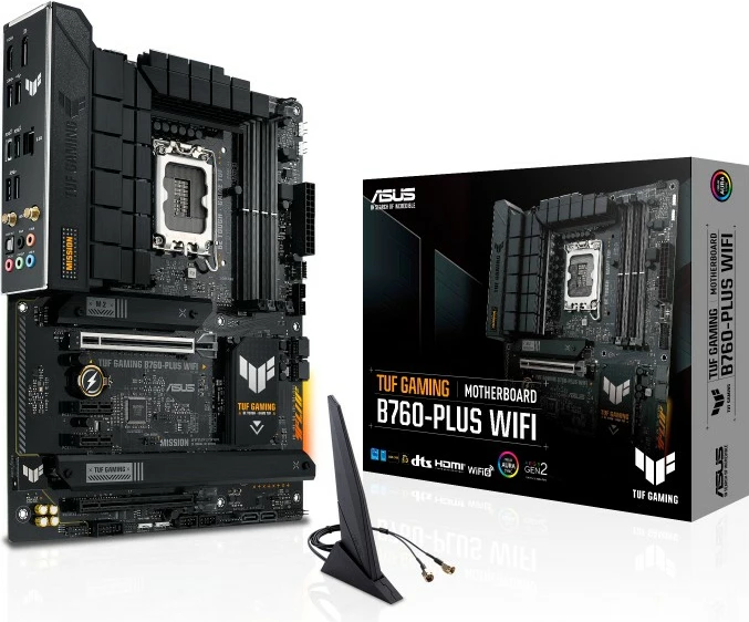 Pllakë amë ASUS TUF Gaming B760-Plus WIFI, Intel, LGA 1700, DDR5-SDRAM, 128 GB