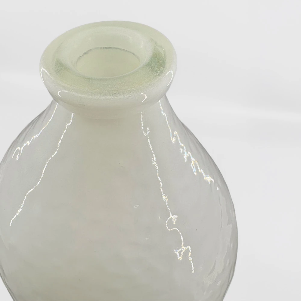 Steklena vaza, 22x22x35.5 cm, SPICE, bela