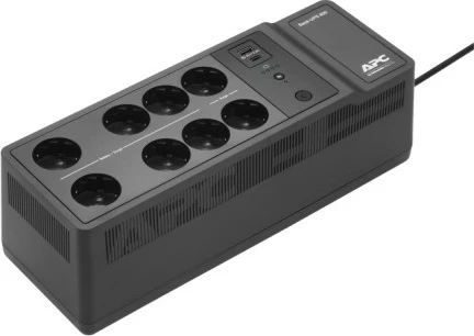 UPS 850 VA, 8 vtičev Schuko, USB Type-C in USB-A, APC BE850G2-GR, črn