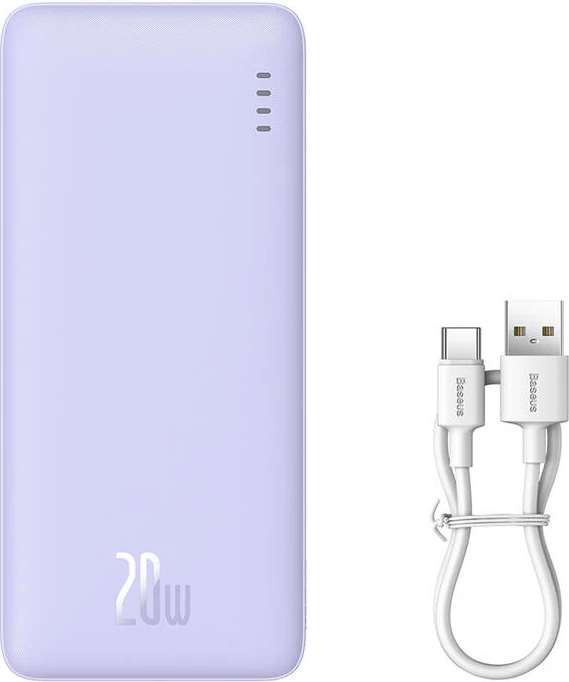 Powerbank Baseus Airpow 10000mAh 20W, vijoličen