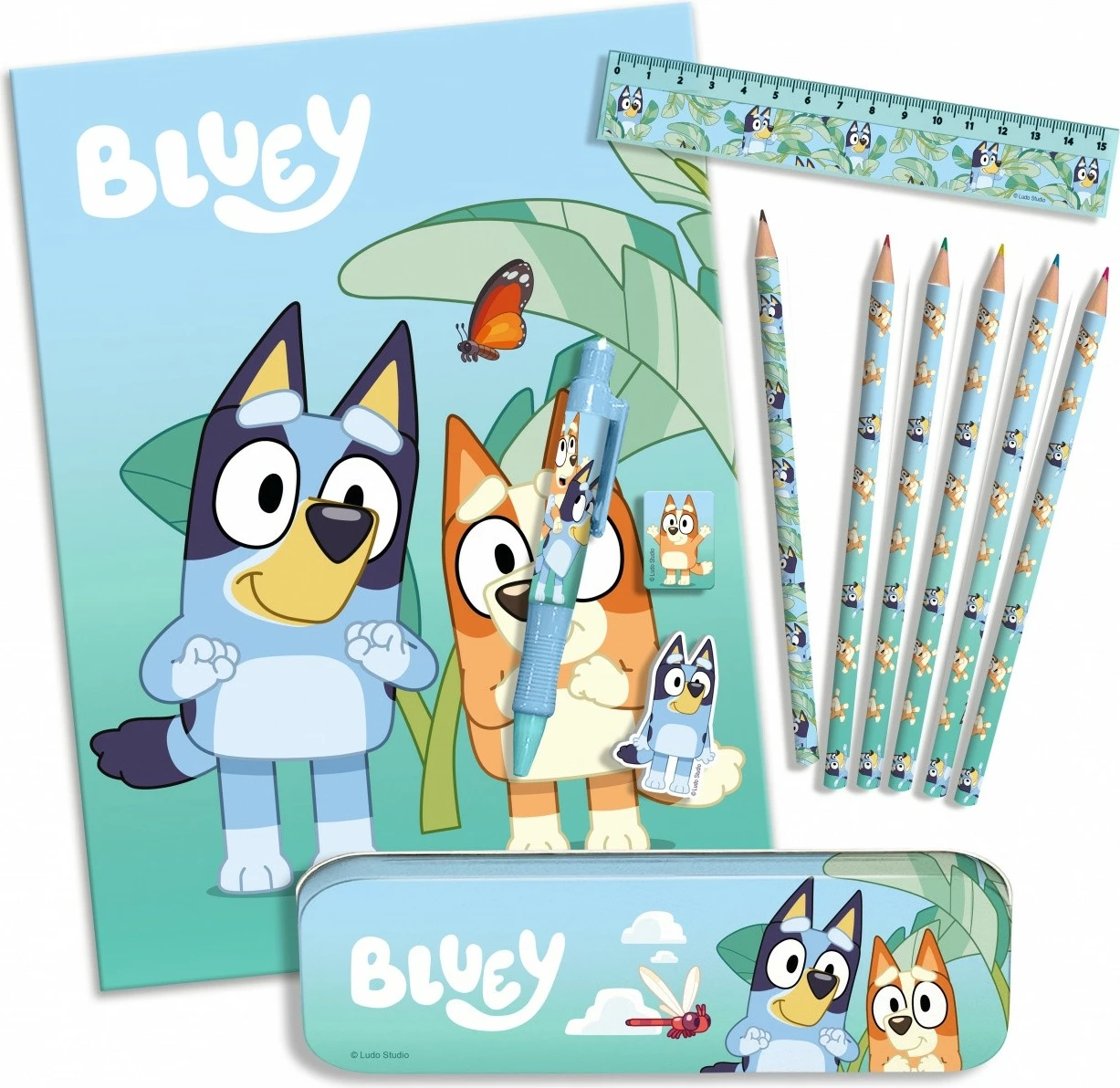 Set za pisanje Bluey, 12-delni, moder — Kids Euroswan BY00010