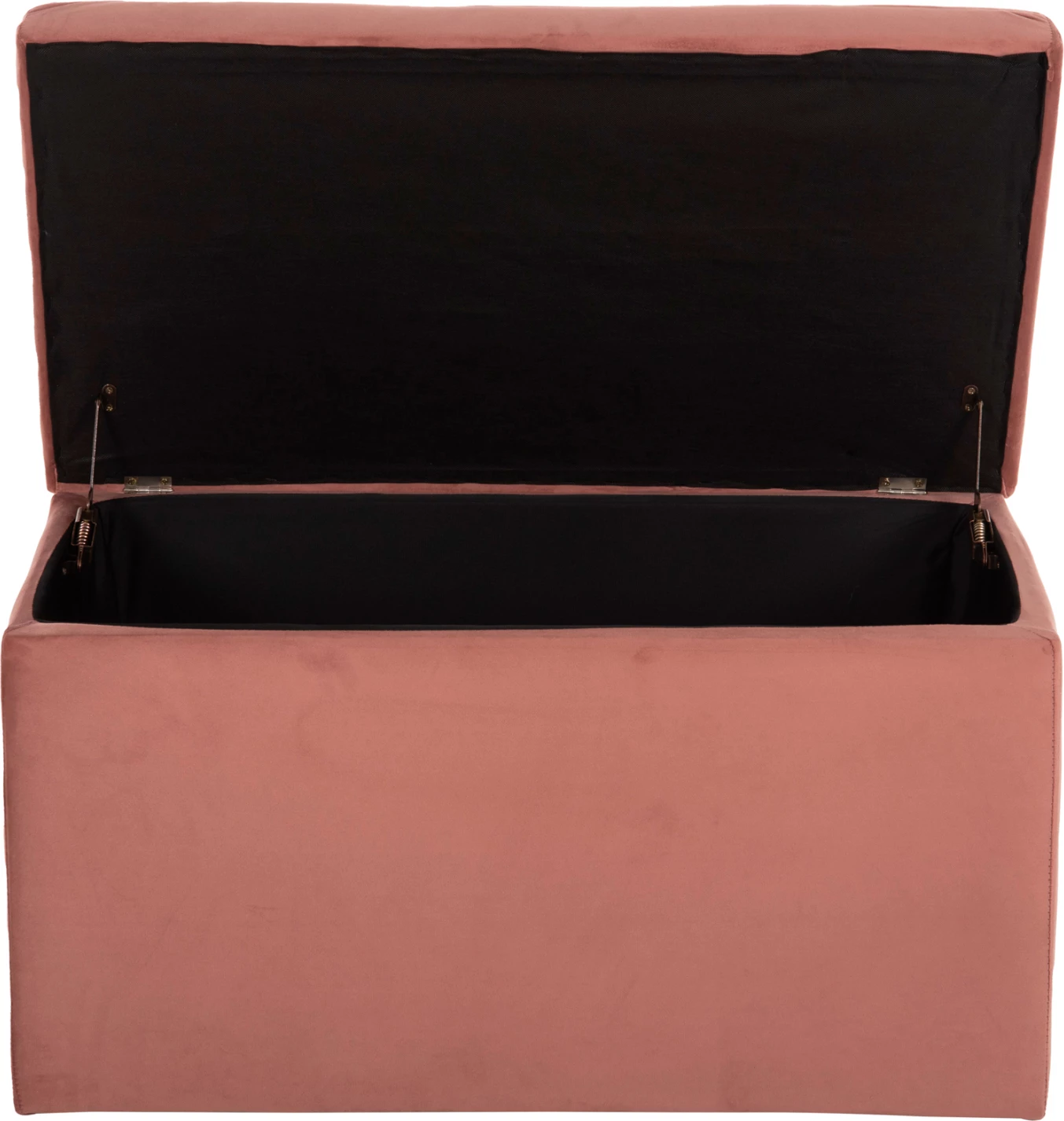 Stolček/trunk s prostorom za shranjevanje PUNK FH279.12 iz prašno roza žameta 90x50x52H cm