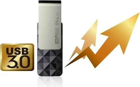 USB ključek Silicon Power, 64 GB, USB Type-A 3.0, črn