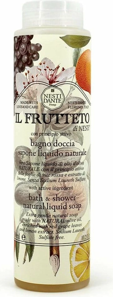 Revitalizirajoč gel za prhanje z aromo fige in mandljevega mleka Nesti Dante Il Frutteto, 300 ml
