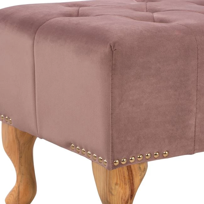 Stolček za noge FH226.05 v prašno rožnati barvi žameta 80x46x42Y cm