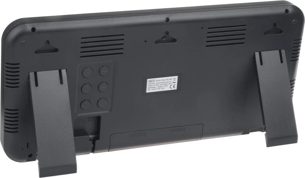 Velik digitalni zidni/namizni časomer Maclean GB214, s temperaturnim senzorjem, 37x17 cm, črn