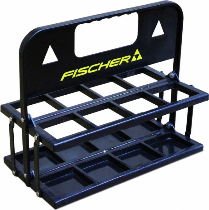 Praktična košara za steklenice Fischer, črna