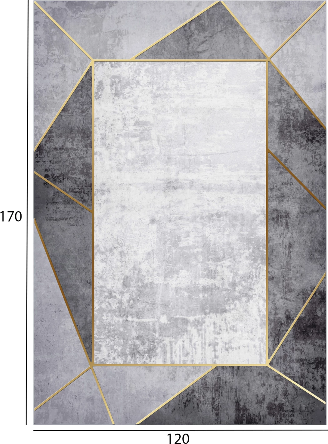 JOSIANE FH7677.23 120X170CM, siva preproga, resice