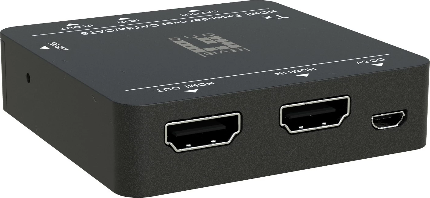 AV oddajnik in sprejemnik LevelOne HVE-9006, 1920 x 1080, 50 m, z Ethernet kablom, črn