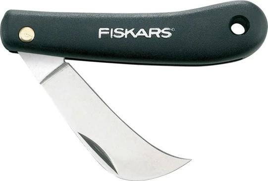 Vrtni nož Fiskars K62, nerjaveče jeklo, 170 mm, črn