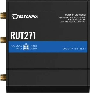 Industrijski usmerjevalnik Teltonika RUT271Redcap, 5G, 4G LTE, 2 LAN vrata, črn