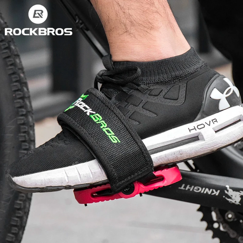 Paščki za pedala za kolo Rockbros GZT1001, črni