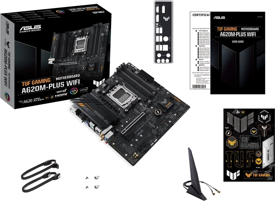 Plošča matična ASUS TUF GAMING A620M-PLUS WIFI, AMD A620, Socket AM5, micro ATX
