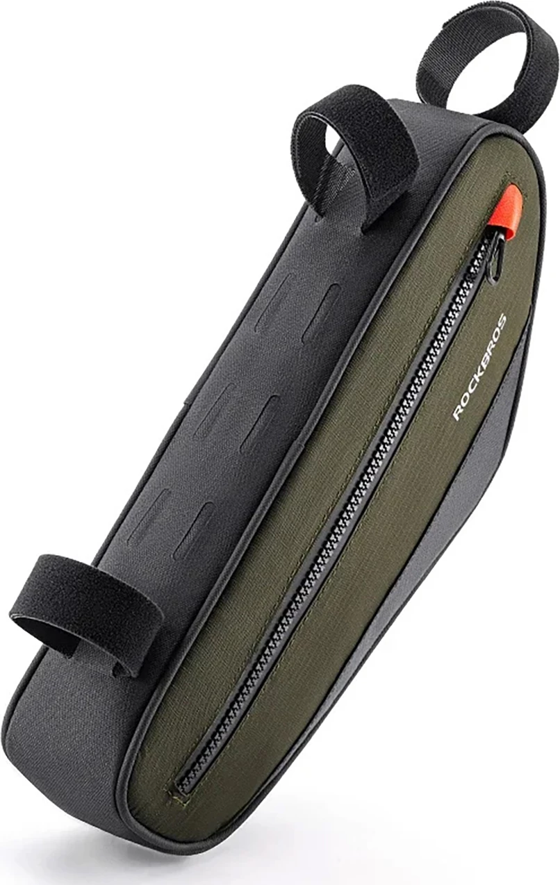 Kompaktna torbica za okvir kolesa, Rockbros 30120079001, 1,7 L, zeleno-črna