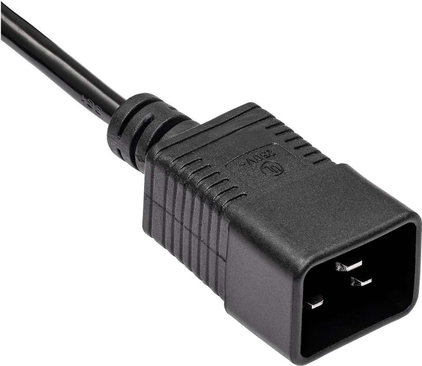 Napajalni kabel Akyga AK-UP-03, IEC C19/C20, 1,8 m, črn