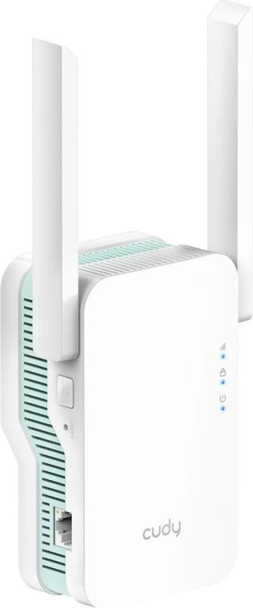 Mesh Wi‑Fi ponavljalnik CUDY RE1500, Wi‑Fi 6, 1201 Mbps, bel