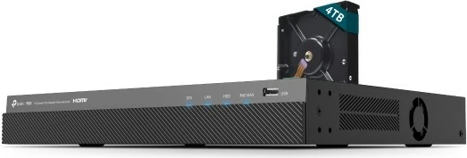 Registator videa omrežja, 16 kanalov, 4 TB, črn TP-Link VIGI VIGINVR2016H-16MP4TB