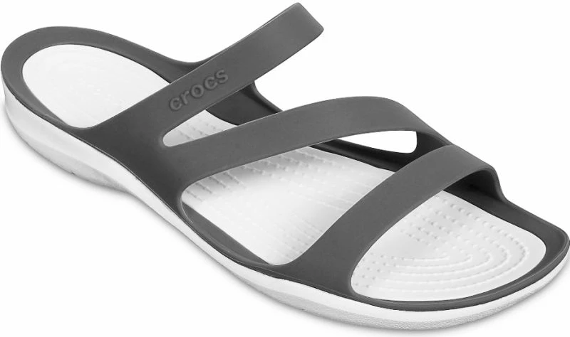Sandali Swiftwater za ženske, Crocs, sivobeli
