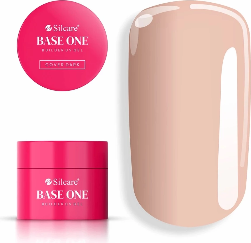 Gradbeni gel za nohte Cover Dark, Silcare Base One, za ženske, 50 g