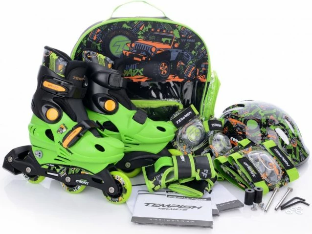 Otroški rolerji Tempish za deklice, črni in zeleni