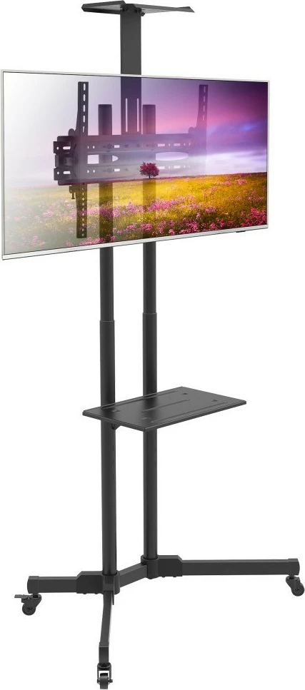 Premično stojalo za TV, 37–70 inč, 50 kg, 2 police Techly 364477, črno