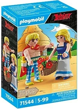 Igralni komplet figuric Asterix (Tragikomiks in Falbala), Playmobil 71544, 14 delov
