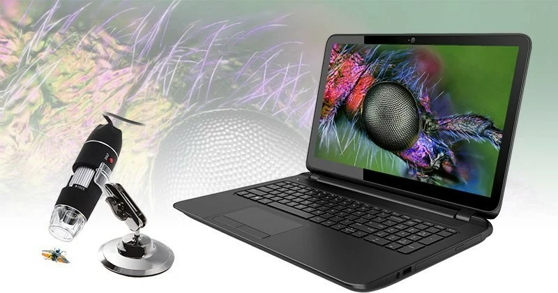 Digitalni mikroskop z zmago do 500X, Media-Tech MT4096, črn