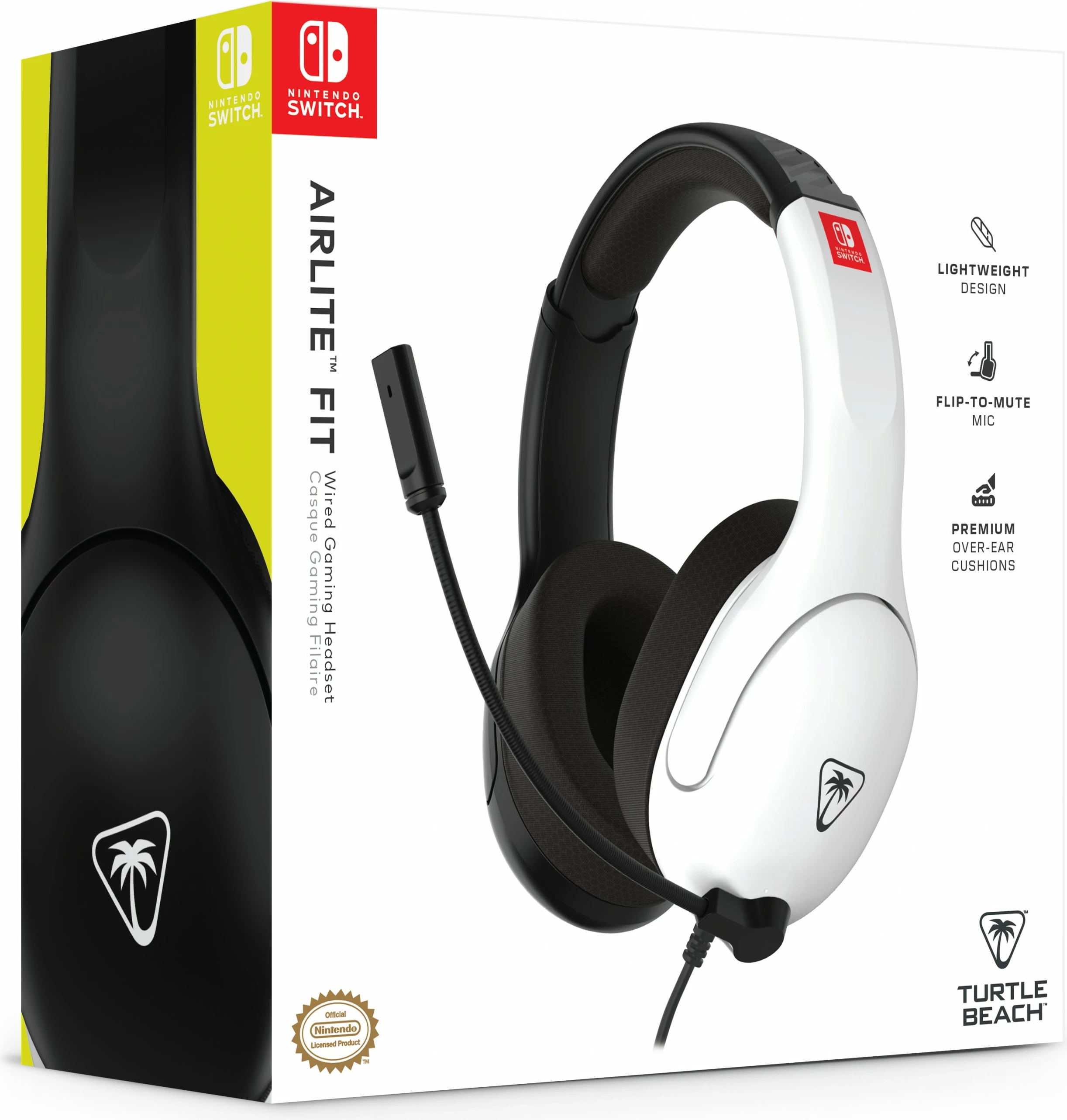 Gaming slušalke Airlite Fit, Turtle Beach, z mikrofonom, bela/črna