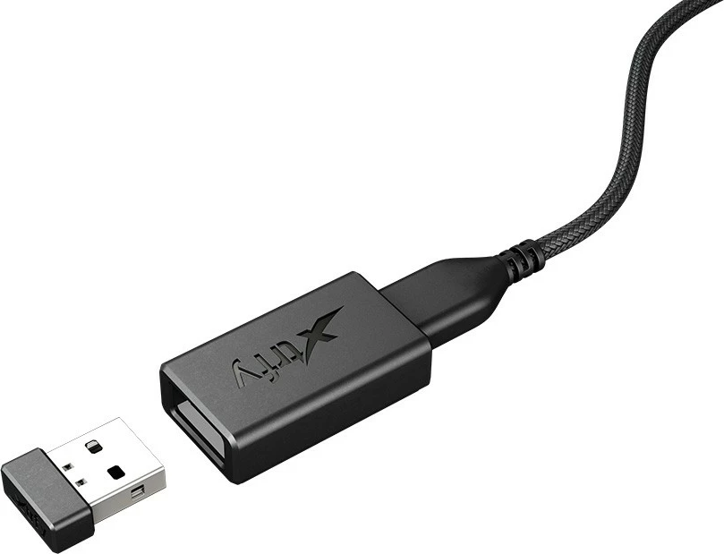 Ambidextrous igralniška miška Cherry XTRFY M42 RGB, optična, RF brezžična + USB Type-C, 19000 DPI, bela