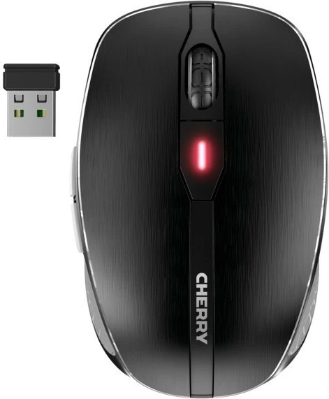 Optični brezžični miš, Cherry MW 8C ADVANCED, ambidekstralna, RF + Bluetooth, 3000 DPI, črno-siva