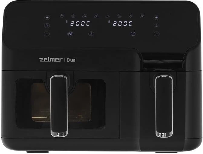 Friteza na vroči zrak Zelmer ZAF9000 Dual, 9.000, črna
