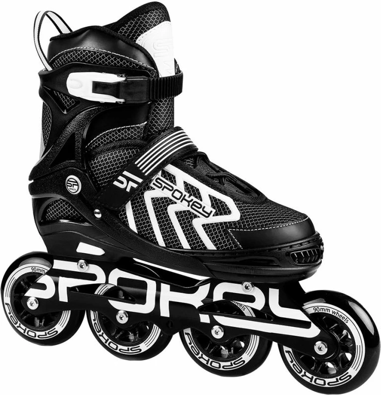 Rolerji za otroke Spokey Khan, črno-beli