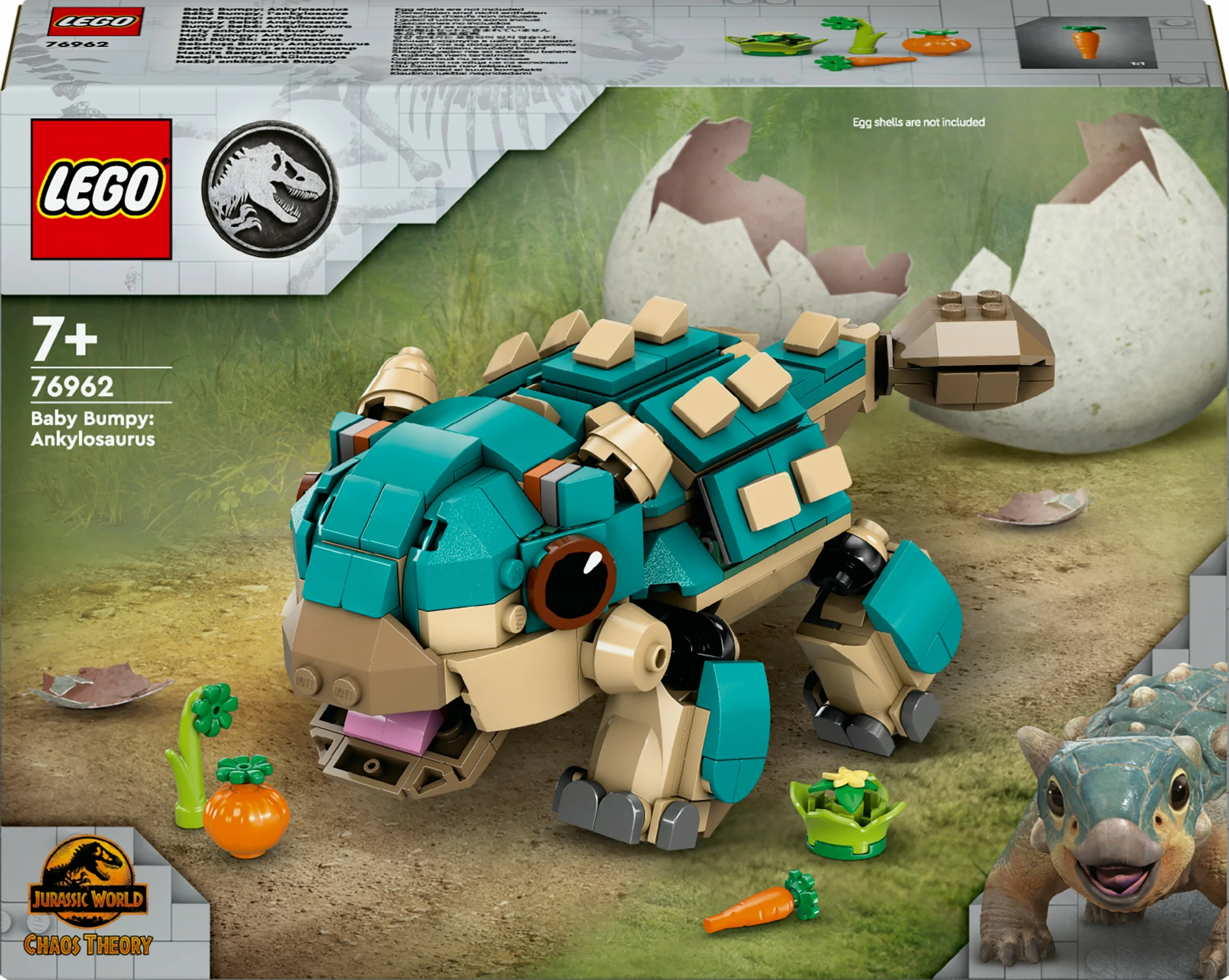 Set gradnje: mladi Ankylosaurus Bumpy (LEGO Jurassic World 76962), večbarven