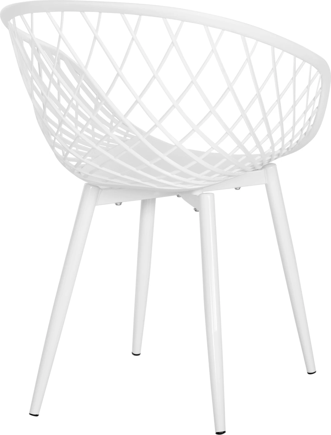 Fotelj ARIADNE FH8001.31 bel polipropilen-bela kovinska noga 62x54x81Hcm, set 4 kosov