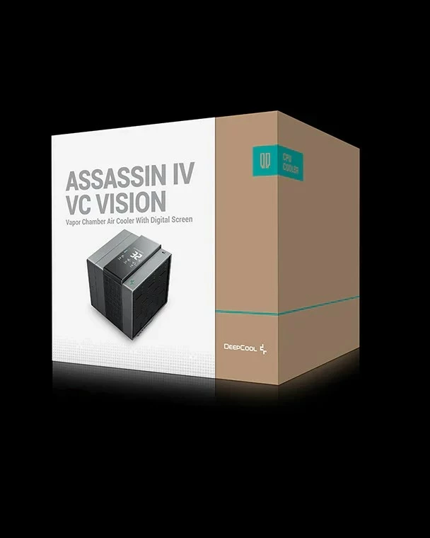 Procesorski hladilnik DeepCool ASSASSIN IV VC VISION, 2 ventilatorja 140 mm, črn