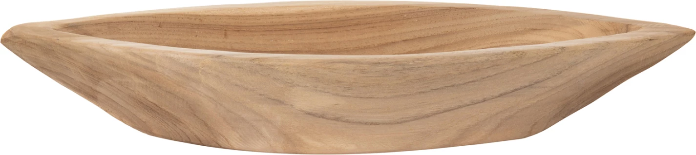 Dekorativna skleda za mizo FH9633 iz tikovine 40x6x13H cm