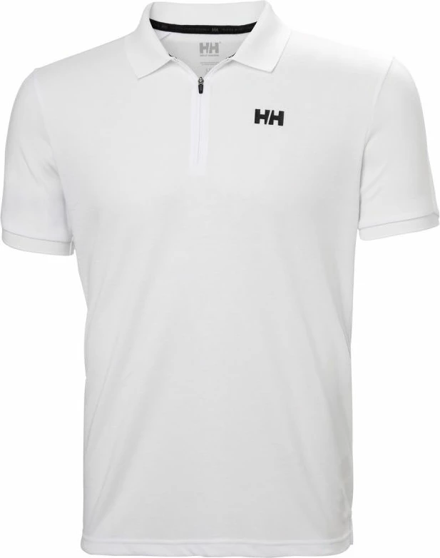 Polo majica z zadrgo za moške, Helly Hansen, bela