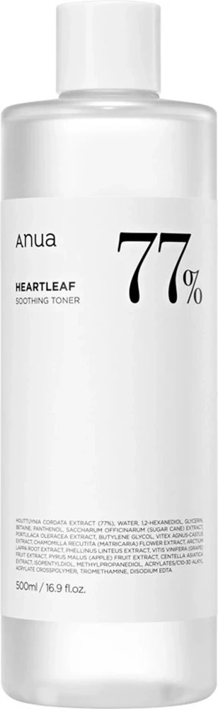 Pomirjajoč tonik z 77% izvlečkom Heartleaf, Anua, 500 ml