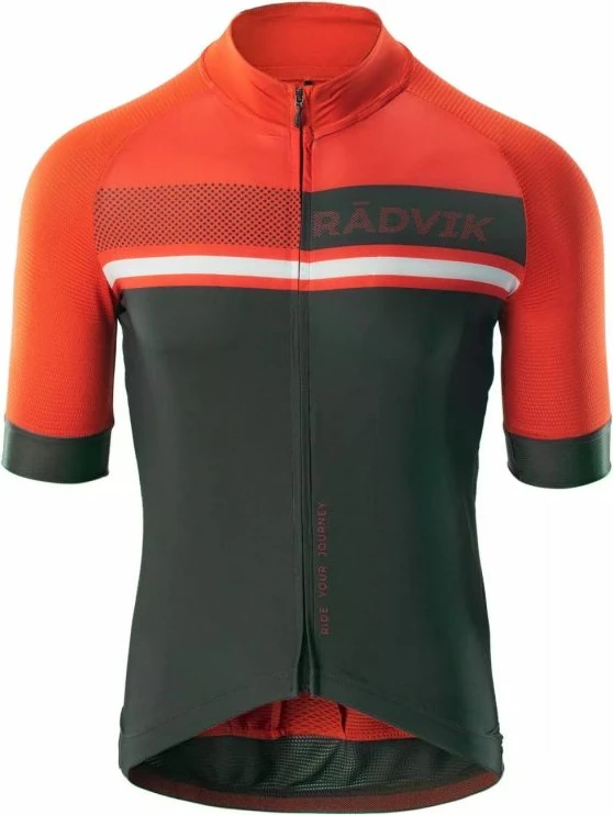 Kolesarska majica Radvik, črno-oranžna