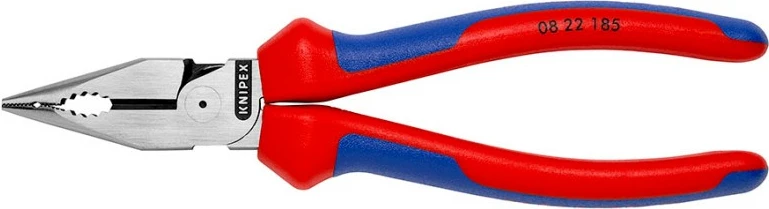 Klešče z ozkim koncem Knipex, 22 mm, rdeče/modri ročaji