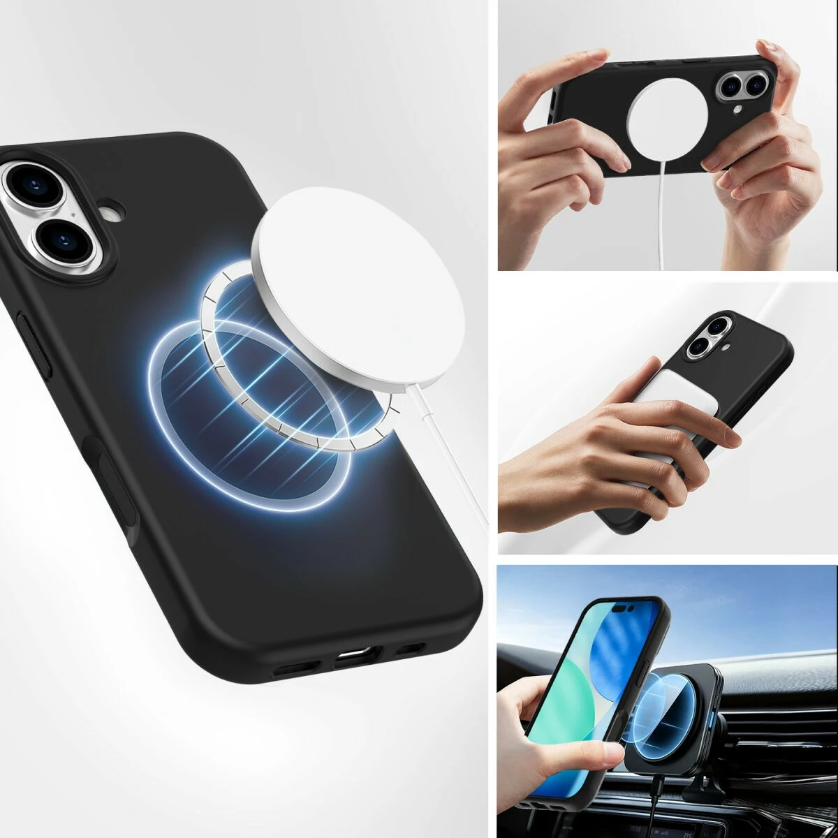 Silikonski ovitek Cupertino 4smarts za iPhone 17, črn
