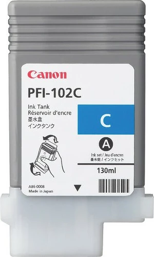 Toner, Canon PFI-102C, 130 ml, cijan