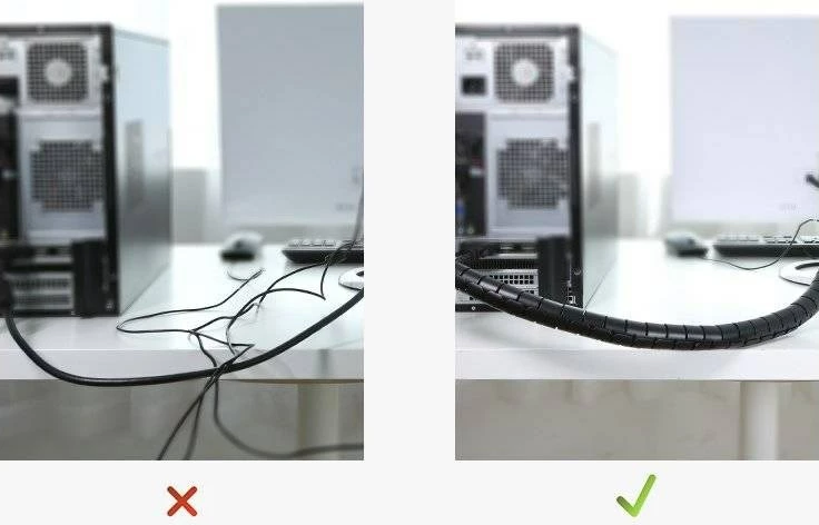 Ovitek za kable UGREEN LP121, 1,5 m, 25 mm, črn