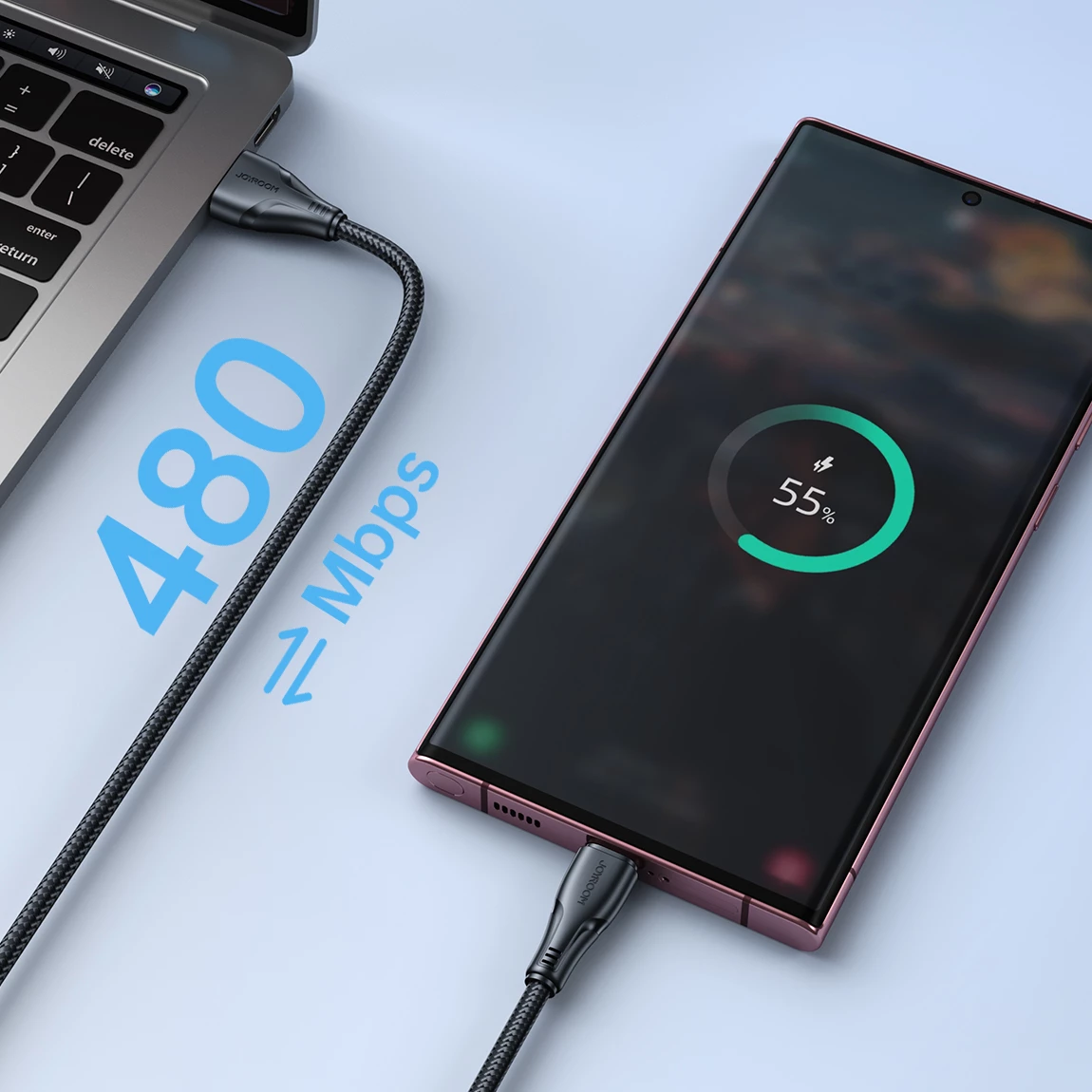 Kabel Joyroom Surpass Series A11, USB-A v USB-C, 1,2 m, 3A, črn