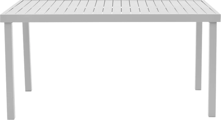 Set mize s stoli Kliton-Norture, alumin, bela, 150x80x74 cm