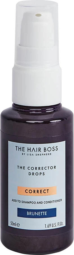Korektivne kapljice za barvo temnih las za ženske, The Hair Boss The Corrector Drops Brunette, 50 ml
