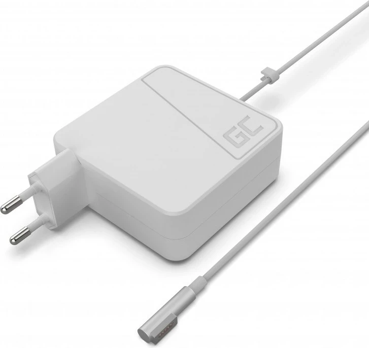 Adapter 60W za Apple MacBook, Magsafe, Green Cell AD03, bela
