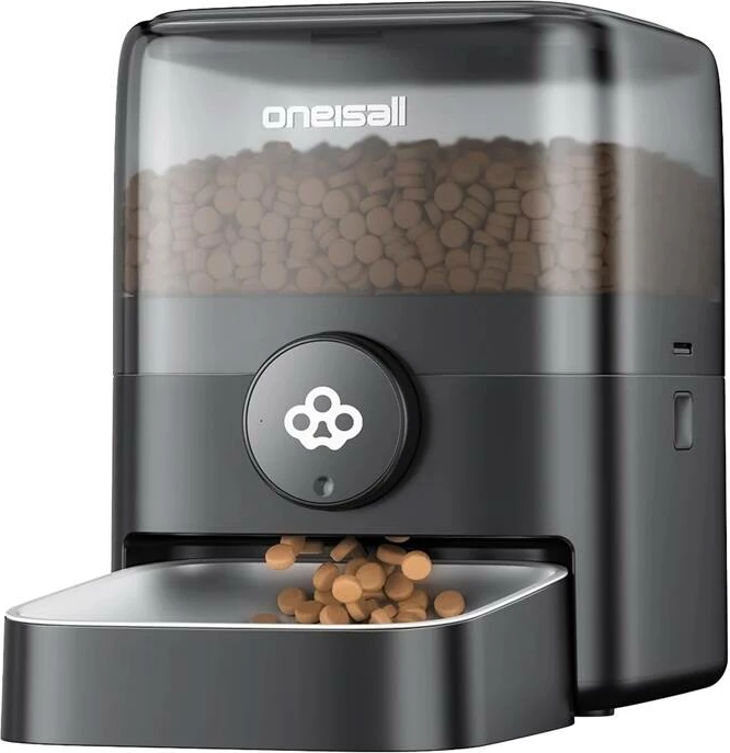Avtomatski razdeljevalec hrane za hišne ljubljenčke Oneisall PF05, 3 L, črn
