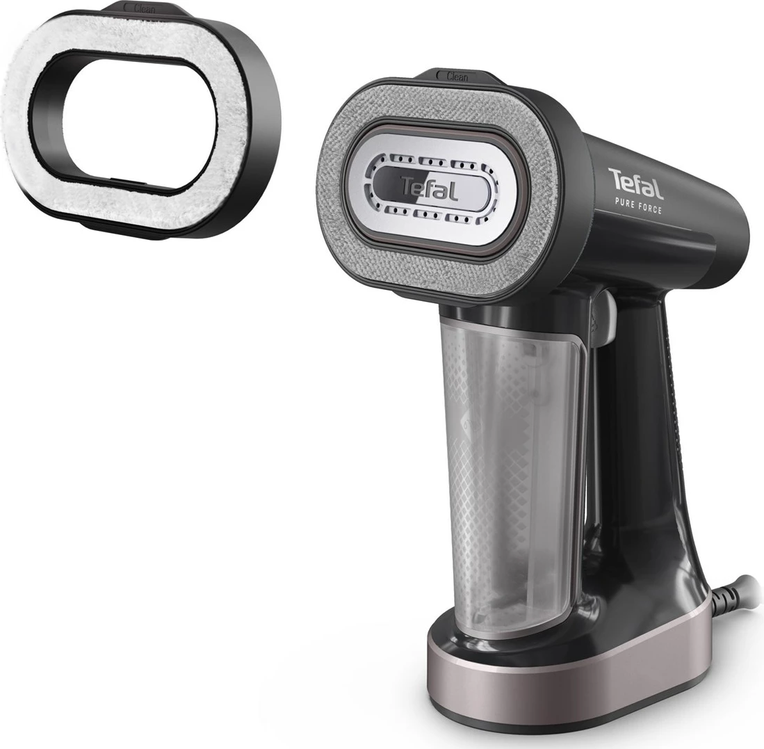 Ročni parni likalnik za oblačila Tefal Pure Force DT8765E0, 0.18 L, 1800 W, črn/kanel