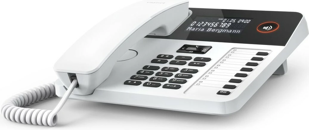 Fiksni telefon Gigaset DESK 600, analogni, 100 stikov, Caller ID, bel